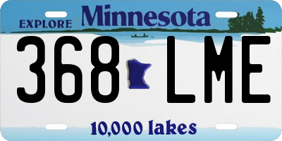 MN license plate 368LME
