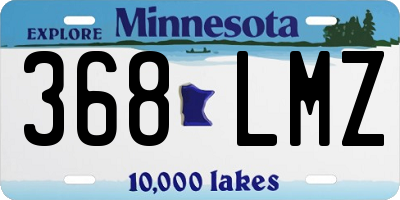 MN license plate 368LMZ