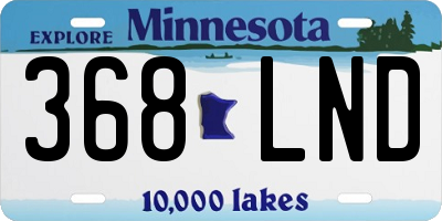 MN license plate 368LND