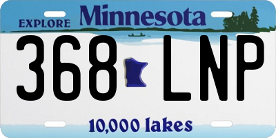 MN license plate 368LNP