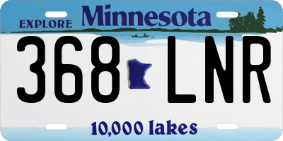 MN license plate 368LNR