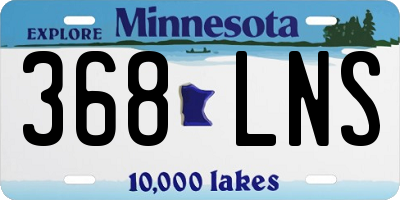MN license plate 368LNS