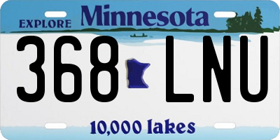 MN license plate 368LNU