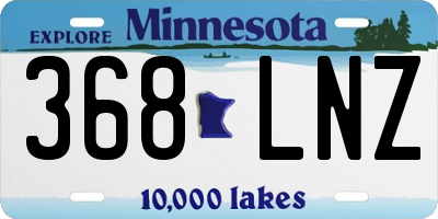 MN license plate 368LNZ