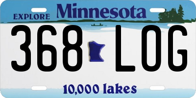 MN license plate 368LOG