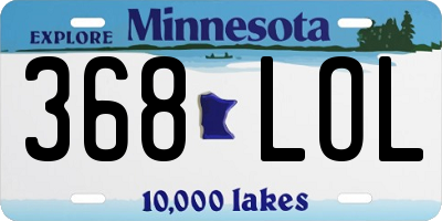 MN license plate 368LOL