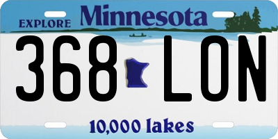 MN license plate 368LON