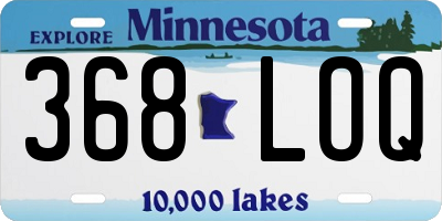 MN license plate 368LOQ