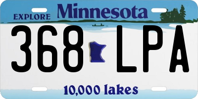 MN license plate 368LPA