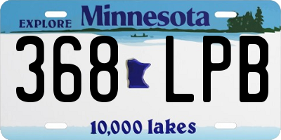 MN license plate 368LPB