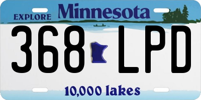 MN license plate 368LPD