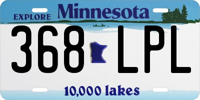 MN license plate 368LPL
