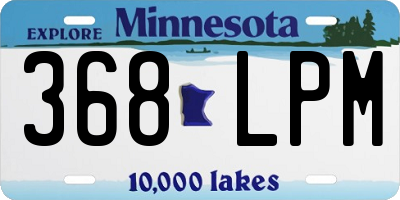 MN license plate 368LPM