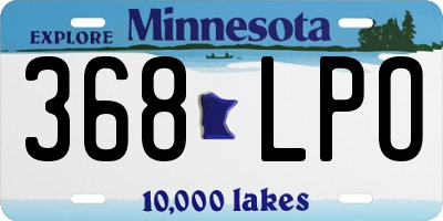 MN license plate 368LPO
