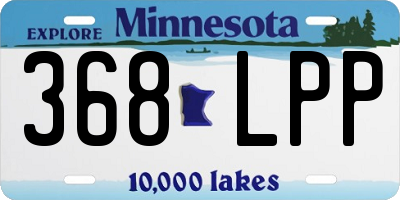 MN license plate 368LPP