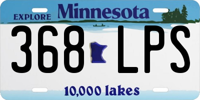 MN license plate 368LPS