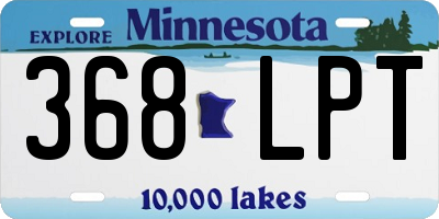 MN license plate 368LPT