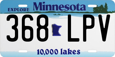 MN license plate 368LPV