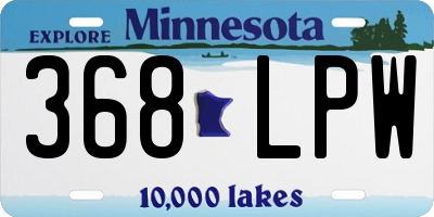 MN license plate 368LPW