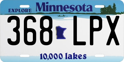 MN license plate 368LPX