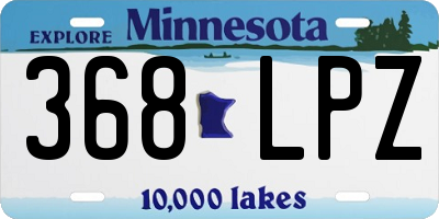 MN license plate 368LPZ