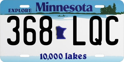 MN license plate 368LQC