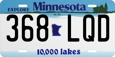 MN license plate 368LQD