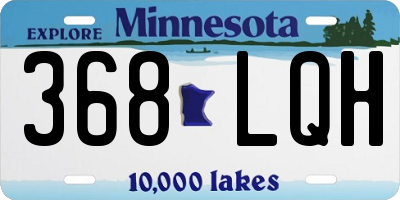 MN license plate 368LQH