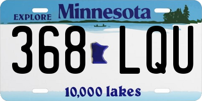 MN license plate 368LQU
