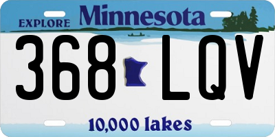 MN license plate 368LQV