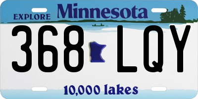 MN license plate 368LQY