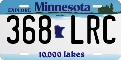 MN license plate 368LRC
