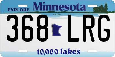 MN license plate 368LRG