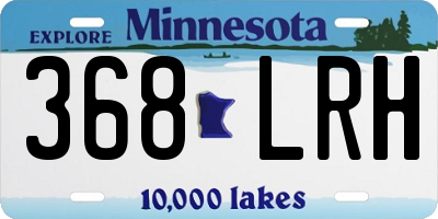 MN license plate 368LRH