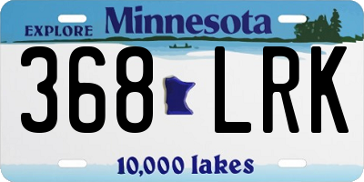 MN license plate 368LRK