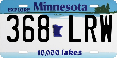 MN license plate 368LRW