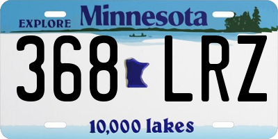 MN license plate 368LRZ