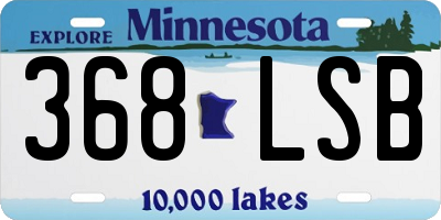 MN license plate 368LSB