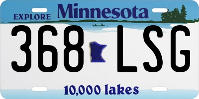 MN license plate 368LSG