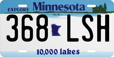 MN license plate 368LSH