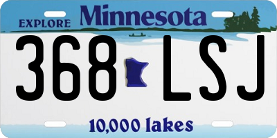 MN license plate 368LSJ