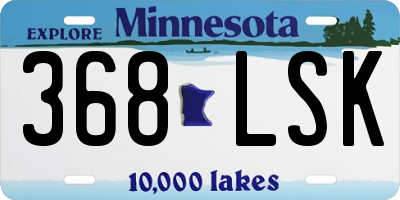 MN license plate 368LSK