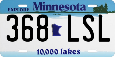 MN license plate 368LSL