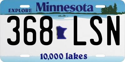 MN license plate 368LSN