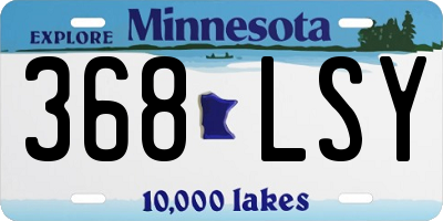 MN license plate 368LSY