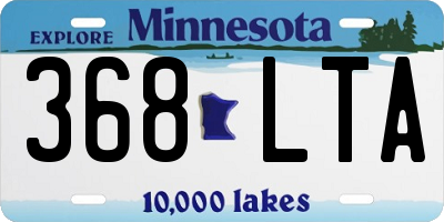 MN license plate 368LTA