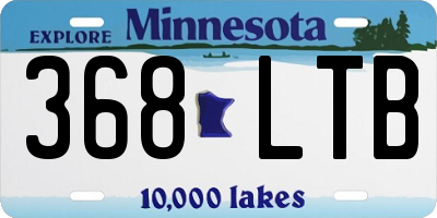 MN license plate 368LTB