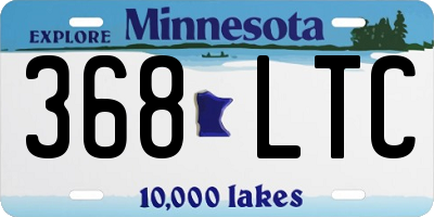 MN license plate 368LTC