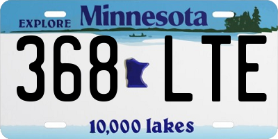 MN license plate 368LTE