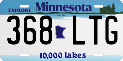 MN license plate 368LTG